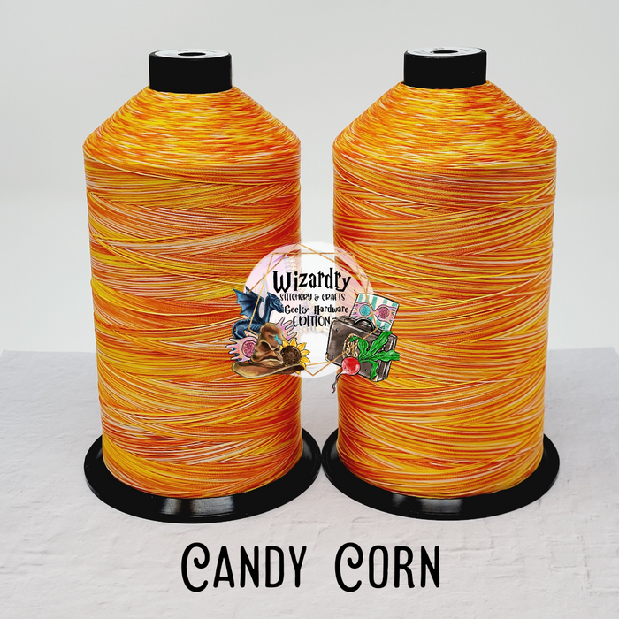 Tex 80 - Bonded Polyester Sewing String - Variegated - Candy Corn