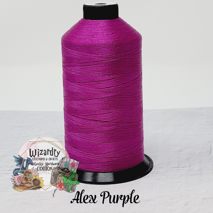 Tex 45 - Bonded Polyester Sewing String - Solid - Bright Purple