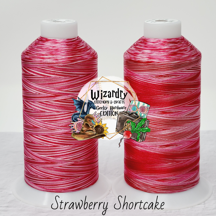 Tex 27 - Polyester Embroidery Sewing String - Variegated - Strawberry Shortcake