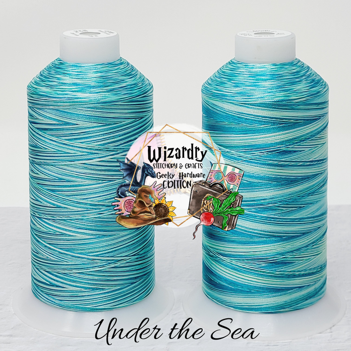 Tex 27 - Polyester Embroidery Sewing String - Variegated - Under the Sea