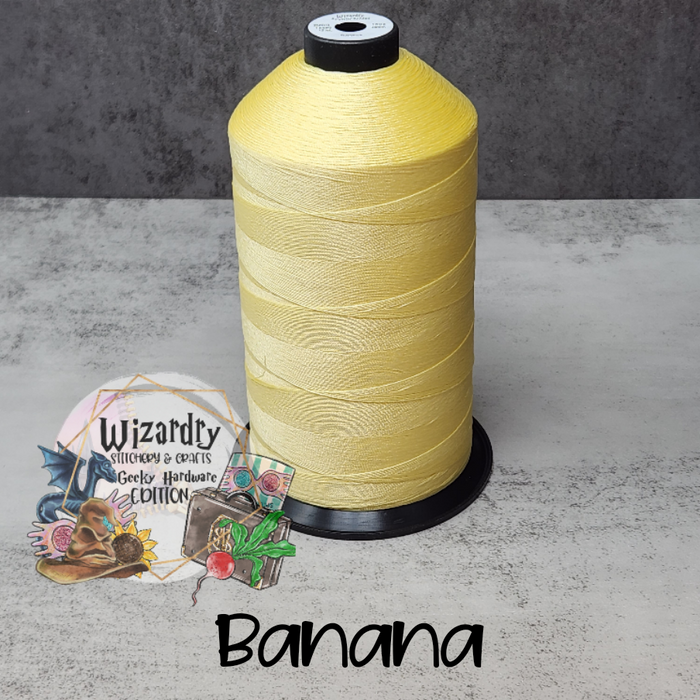 Tex 80 - Bonded Polyester Sewing String - Solid - Banana