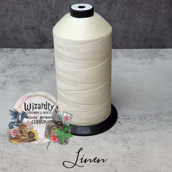 Tex 80 - Bonded Polyester Sewing String - Solid - Linen