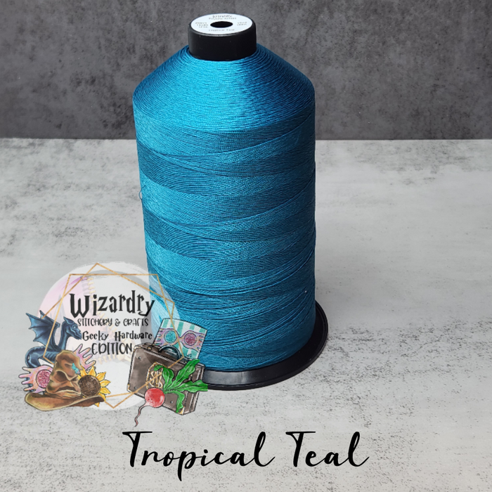 Tex 80 - Bonded Polyester Sewing String - Solid - Tropical Teal