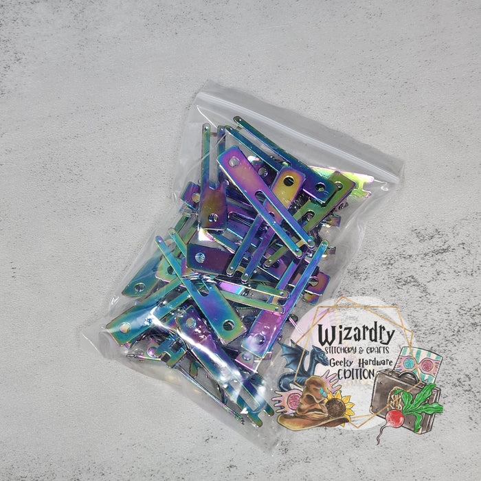 Rainbow Alligator Hair Clips 25pk