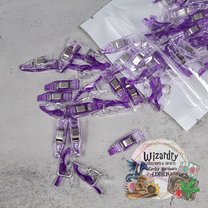 Itty-Bitty Purple Clips