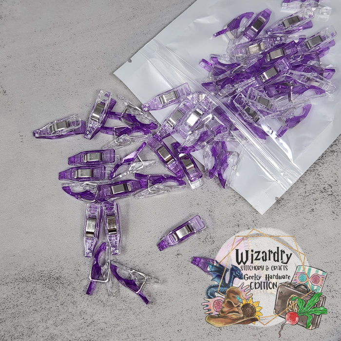 Itty-Bitty Purple Clips