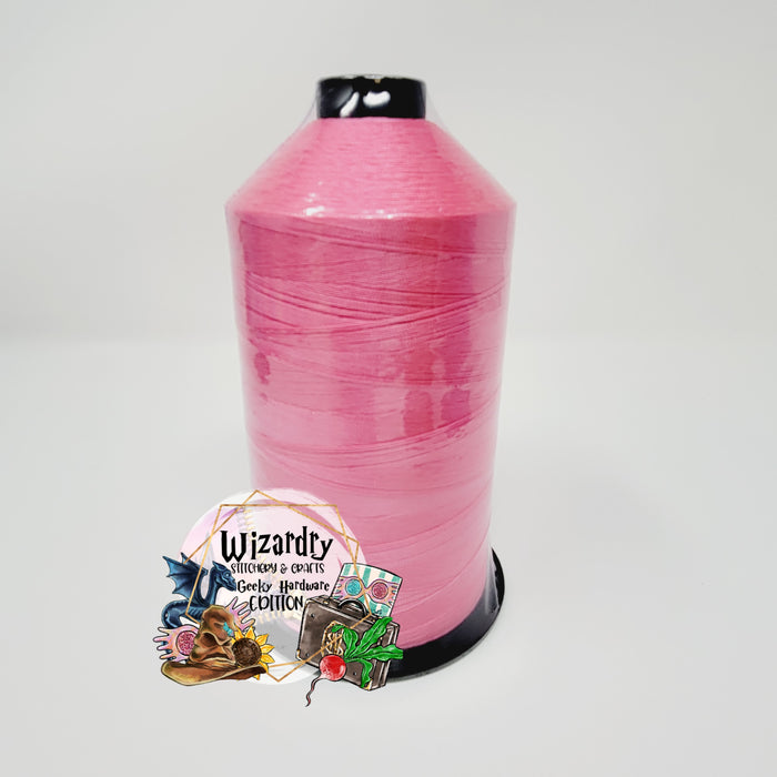 Tex 80 - Bonded Polyester Sewing String - Solid - Bubble Gum