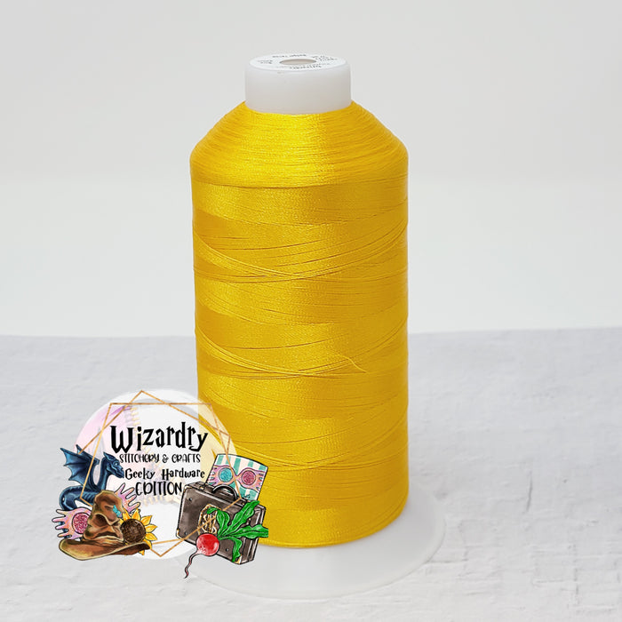 Tex 27 - Polyester Embroidery Sewing String - Solid - Badger Yellow