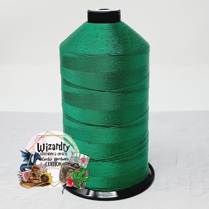 Tex 80 - Bonded Polyester Sewing String - Solid - Serpent Green