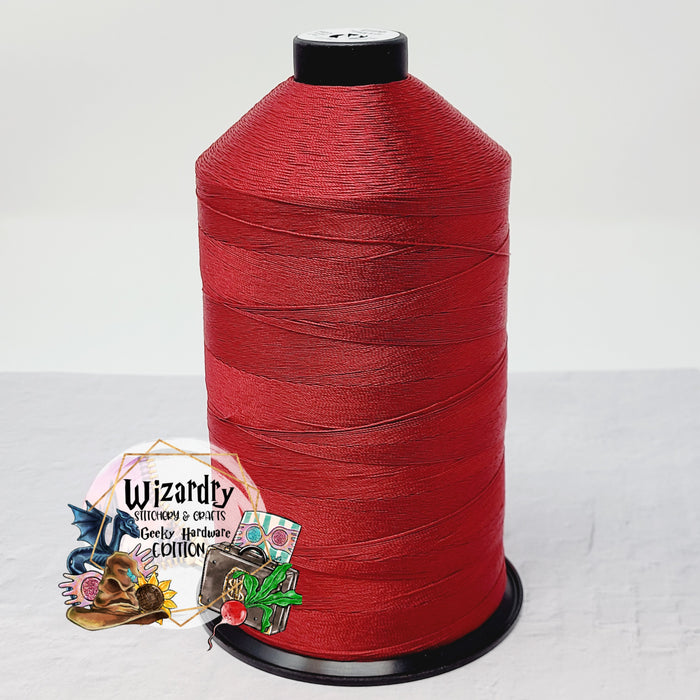 Tex 80 - Bonded Polyester Sewing String - Solid - Lion Red