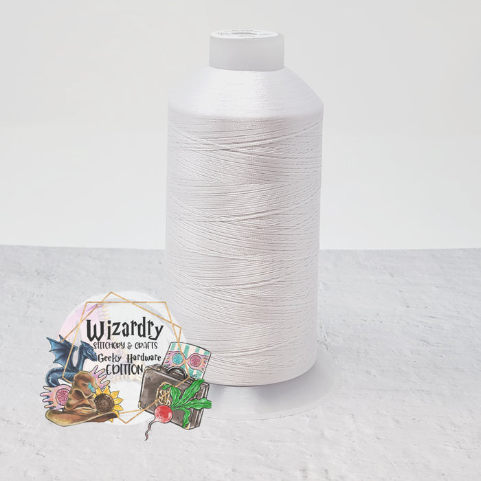 Tex 27 - Polyester Embroidery Sewing String - Solid - White