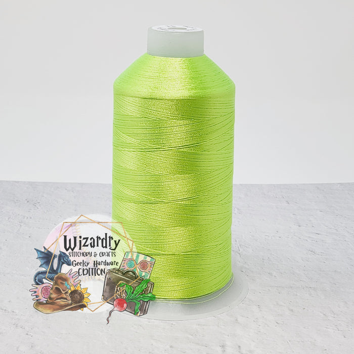 Tex 27 - Polyester Embroidery Sewing String - Solid - Lime Green