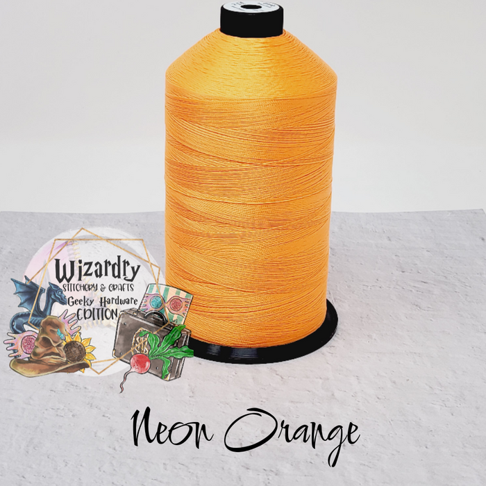 Tex 80 - Bonded Polyester Sewing String - Solid - Neon Orange