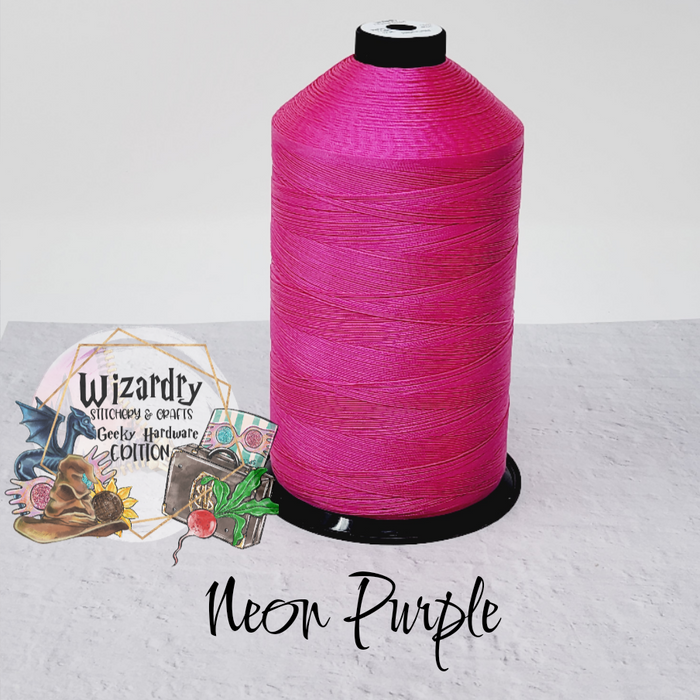 Tex 80 - Bonded Polyester Sewing String - Solid - Neon Purple
