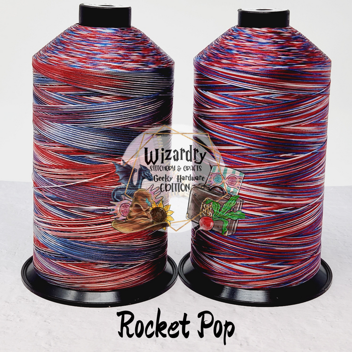 Tex 80 - Bonded Polyester Sewing String - Variegated - Rocket Pop