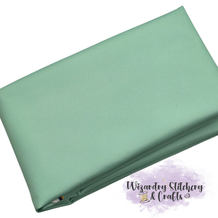 Solid Mint Waterproof Canvas *Ships Folded*