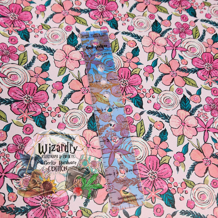 18" Pink Getaway Florals Vinyl