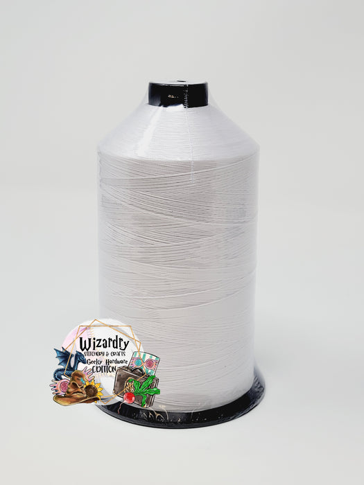 Tex 80 - Bonded Polyester Sewing String - Solid - White