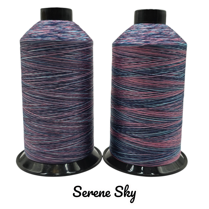 Tex 45 - Bonded Polyester Sewing String - Variegated - Serene Sky