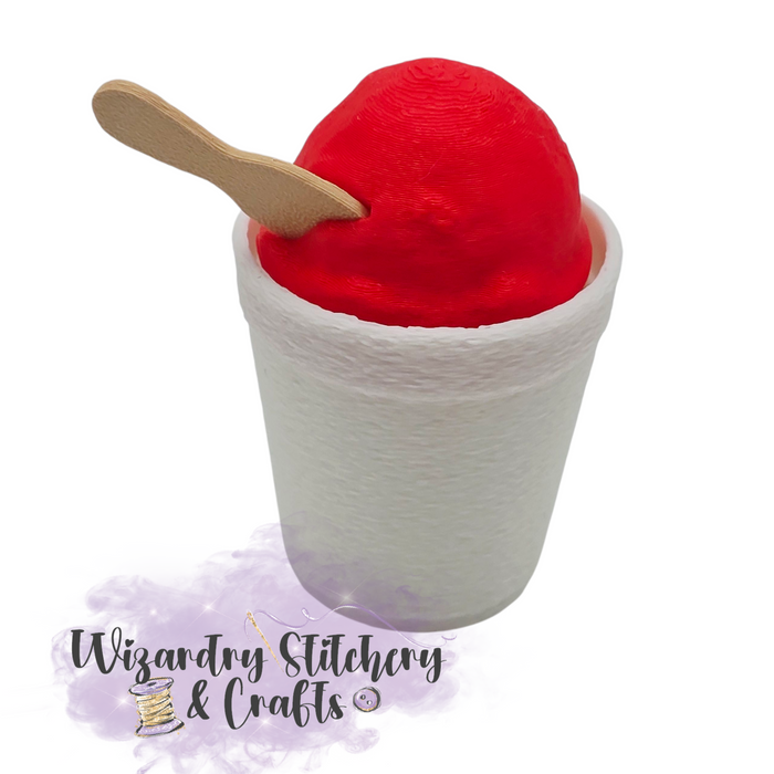 Italian Ice Fidget Clicker - Red w/Textured Cup
