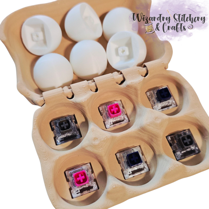 Egg Carton Fidget Clicker - White Eggs