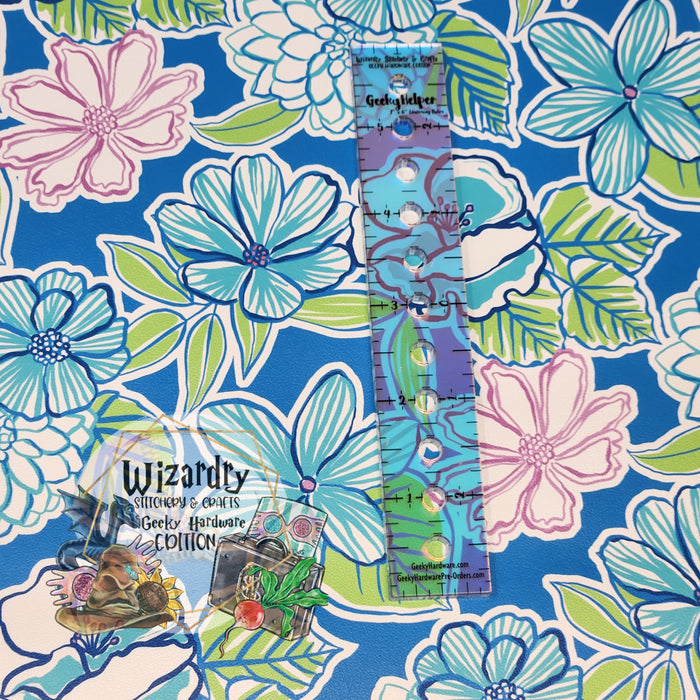 18" Blue Lilies Vinyl
