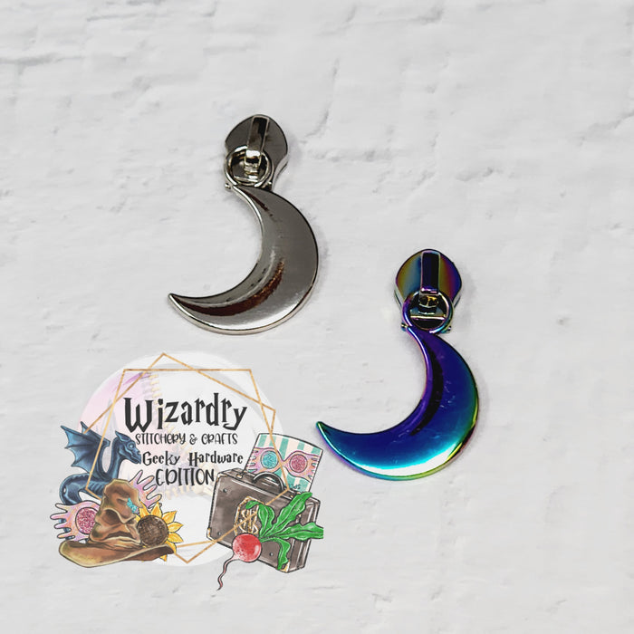Crescent Moon #5 Nylon Zipper Pulls
