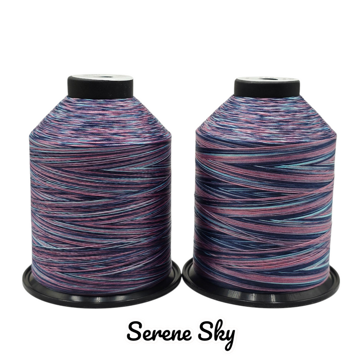 Tex 35 - Bonded Polyester Sewing String - Variegated - Serene Sky