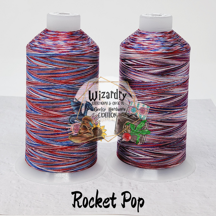 Tex 27 - Polyester Embroidery Sewing String - Variegated - Rocket Pop