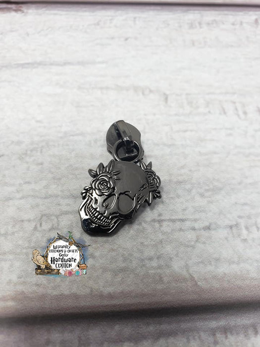 Floral Skull #5 Nylon Zipper Pulls