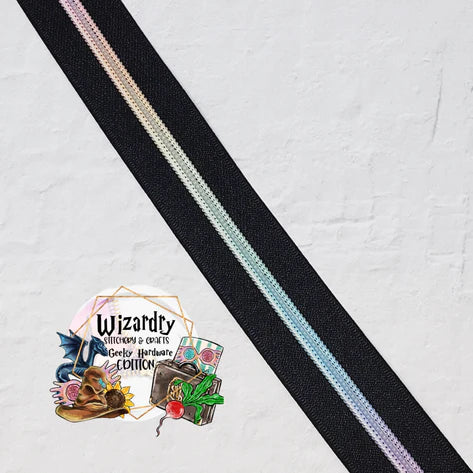 Pastel Rainbow #5 Nylon Zipper Tape