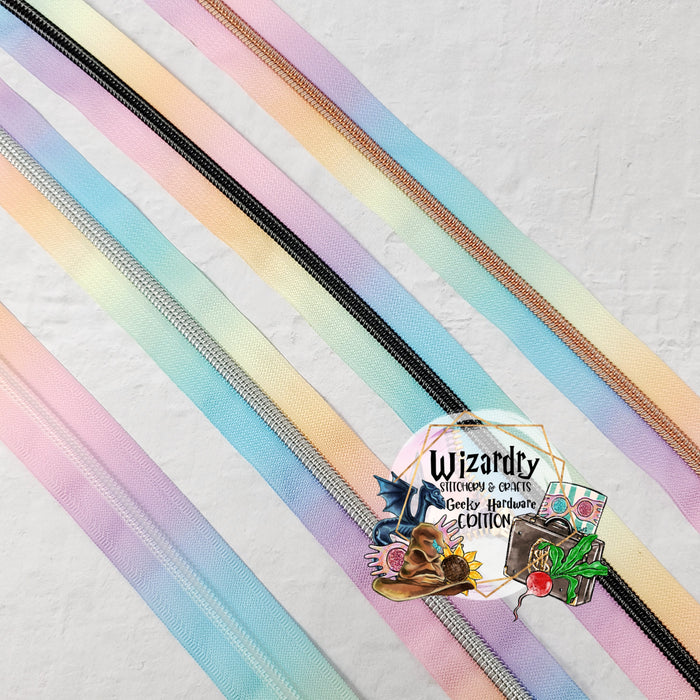 Pastel Rainbow #5 Nylon Zipper Tape