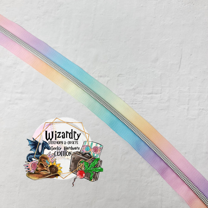 Pastel Rainbow #5 Nylon Zipper Tape
