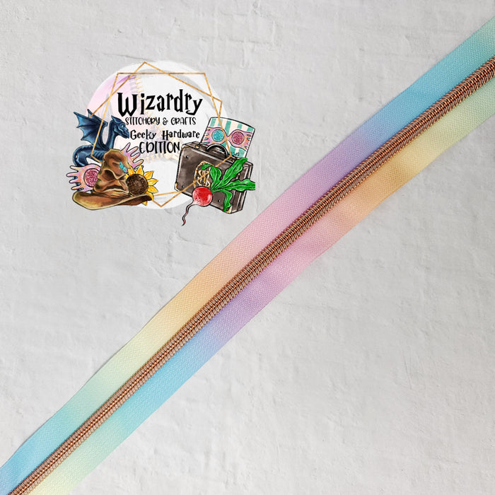 Pastel Rainbow #5 Nylon Zipper Tape