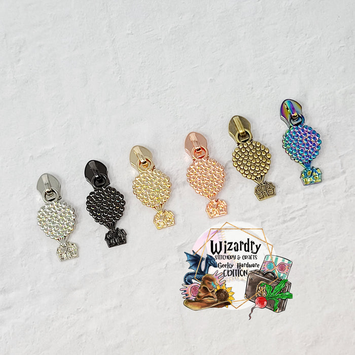 House w/Balloons Fizgig Collab A #5 Nylon Zipper Pulls