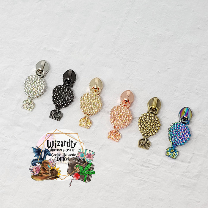 House w/Balloons Fizgig Collab A #5 Nylon Zipper Pulls