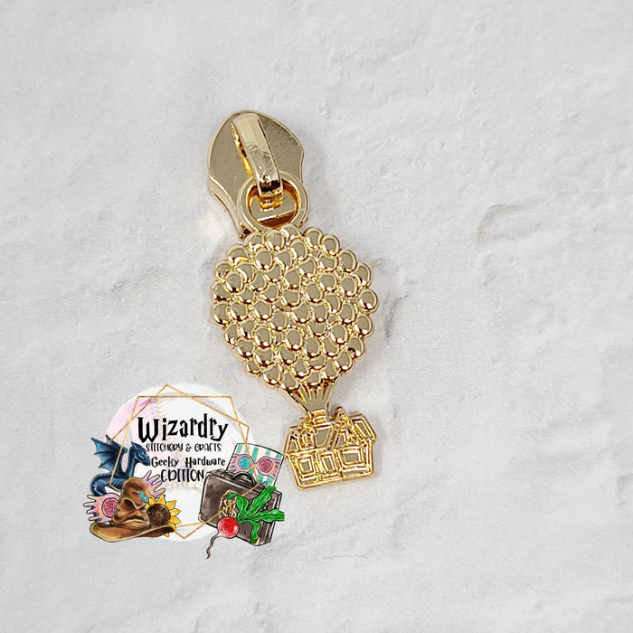 House w/Balloons Fizgig Collab A #5 Nylon Zipper Pulls