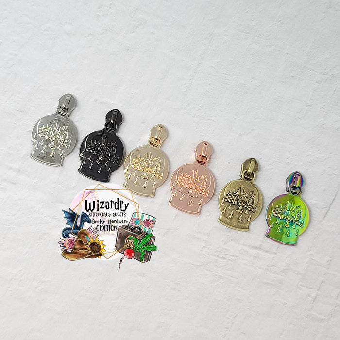 Winter Castle Snow Globe #5 Nylon Zipper Pulls