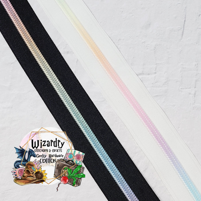 Pastel Rainbow #5 Nylon Zipper Tape
