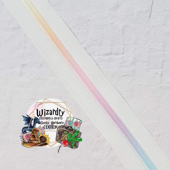 Pastel Rainbow #5 Nylon Zipper Tape