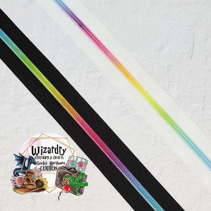 Bright Rainbow #5 Nylon Zipper Tape