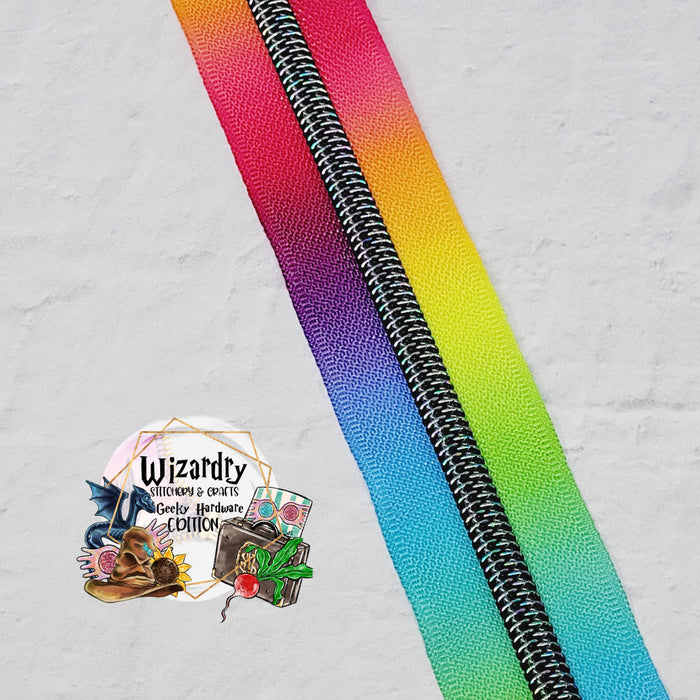 Bright Rainbow #5 Nylon Zipper Tape