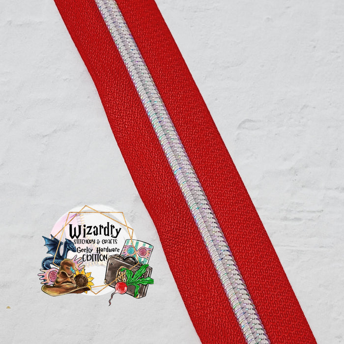 Christmas Red #5 Nylon Zipper Tape