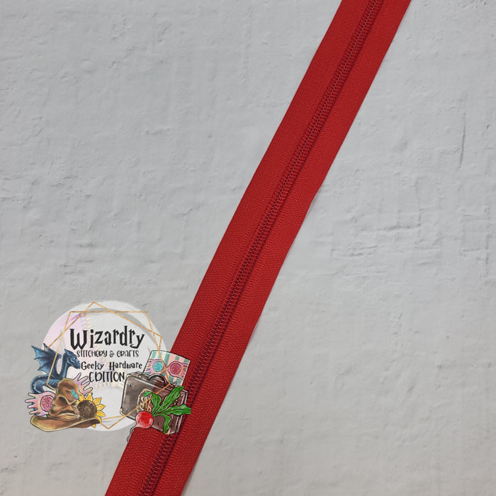 Christmas Red #5 Nylon Zipper Tape