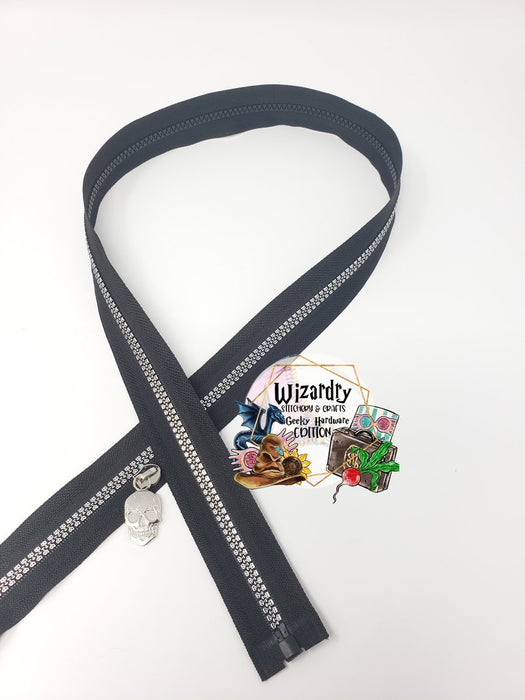 Resin #5 Separating Zipper (36") with Installed Zipper Pull