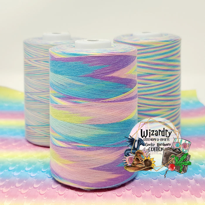 Tex 30 - Spun Polyester Sewing String - 8oz Spool - Variegated