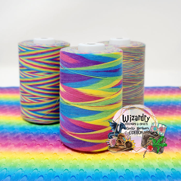 Tex 30 - Spun Polyester Sewing String - 8oz Spool - Variegated