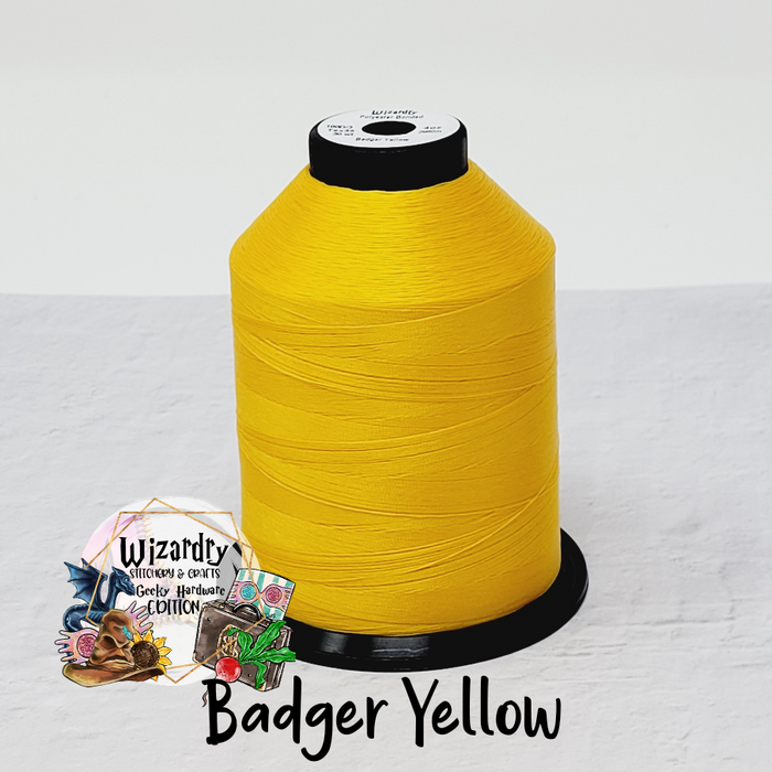 Tex 35 - Bonded Polyester Sewing String - Solid - Badger Yellow