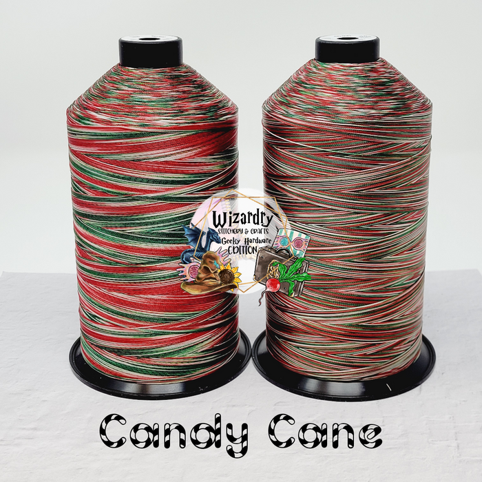 Tex 80 - Bonded Polyester Sewing String - Variegated - Candy Cane