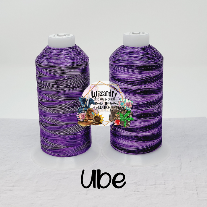 Tex 27 - Polyester Embroidery Sewing String - Variegated - Ube